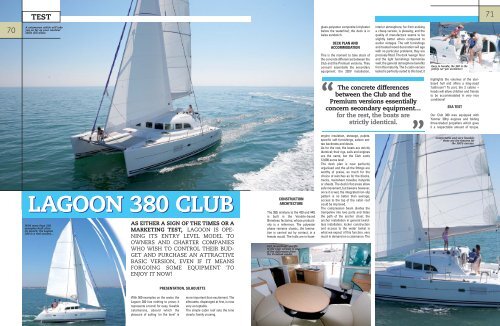 Lagoon 380 Club Multihulls World