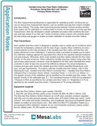 Variable Area Gas Flow Meter Calibration Procedure - Mesa Labs