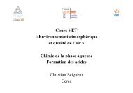 Chimie de la phase aqueuse - Cerea