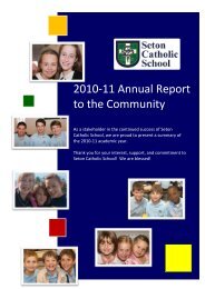 2010-11 Annual Report to the Community - Seton Catholic School