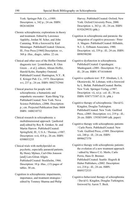 Schizophrenia Research Trends