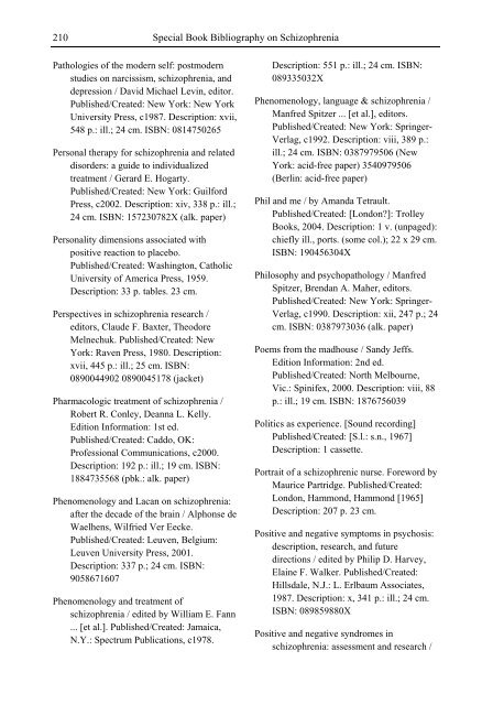 Schizophrenia Research Trends