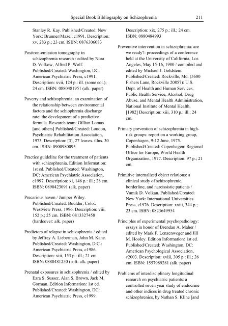 Schizophrenia Research Trends