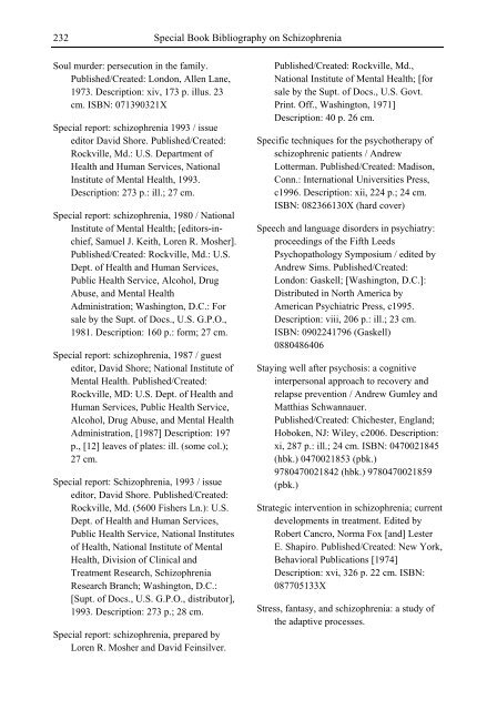 Schizophrenia Research Trends