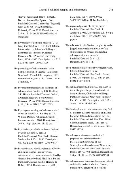 Schizophrenia Research Trends