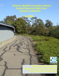 Central Reservoir Seismic Final Report - East Bay Municipal Utility ...