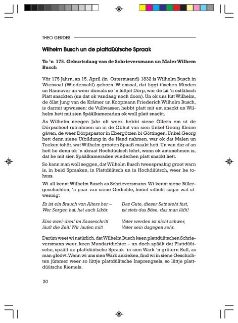 Dat Letzt - Quickborn. Vereinigung für niederdeutsche Sprache und ...