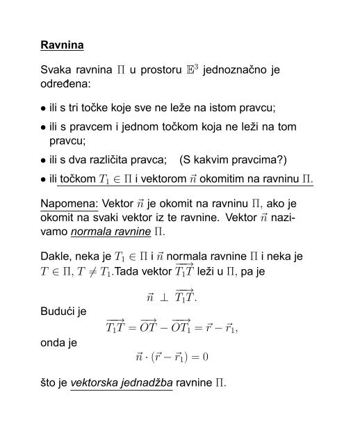 MATEMATIKA 1 Senka Banic PREDAVANJA (grupa G1): utorak i ...