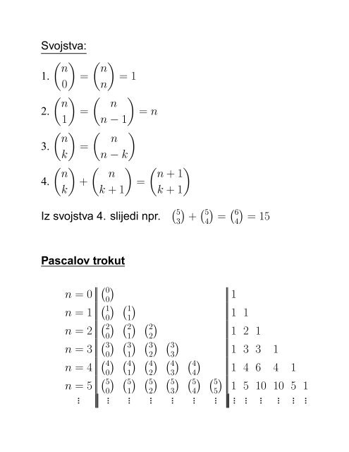 MATEMATIKA 1 Senka Banic PREDAVANJA (grupa G1): utorak i ...