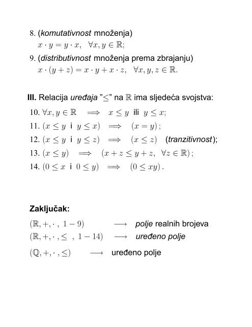 MATEMATIKA 1 Senka Banic PREDAVANJA (grupa G1): utorak i ...