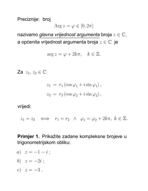 MATEMATIKA 1 Senka Banic PREDAVANJA (grupa G1): utorak i ...