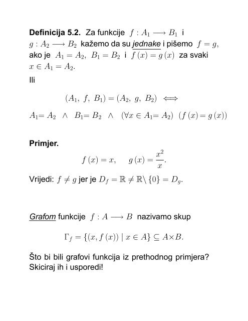 MATEMATIKA 1 Senka Banic PREDAVANJA (grupa G1): utorak i ...