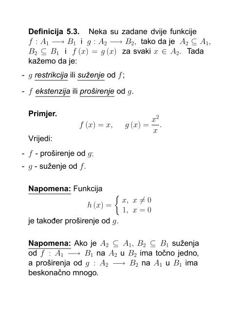 MATEMATIKA 1 Senka Banic PREDAVANJA (grupa G1): utorak i ...