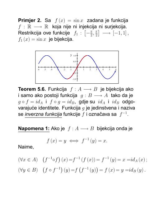 MATEMATIKA 1 Senka Banic PREDAVANJA (grupa G1): utorak i ...