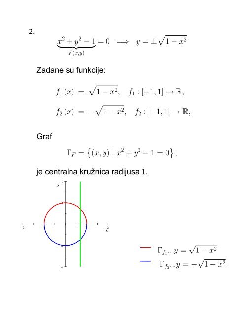 MATEMATIKA 1 Senka Banic PREDAVANJA (grupa G1): utorak i ...