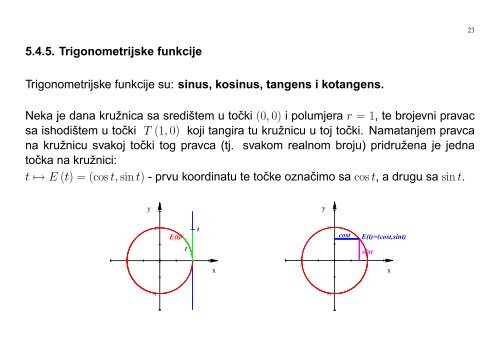 MATEMATIKA 1 Senka Banic PREDAVANJA (grupa G1): utorak i ...