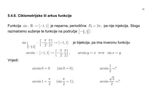 MATEMATIKA 1 Senka Banic PREDAVANJA (grupa G1): utorak i ...