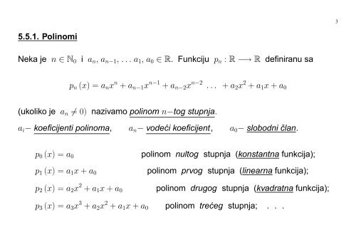 MATEMATIKA 1 Senka Banic PREDAVANJA (grupa G1): utorak i ...