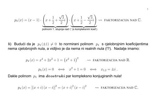 MATEMATIKA 1 Senka Banic PREDAVANJA (grupa G1): utorak i ...