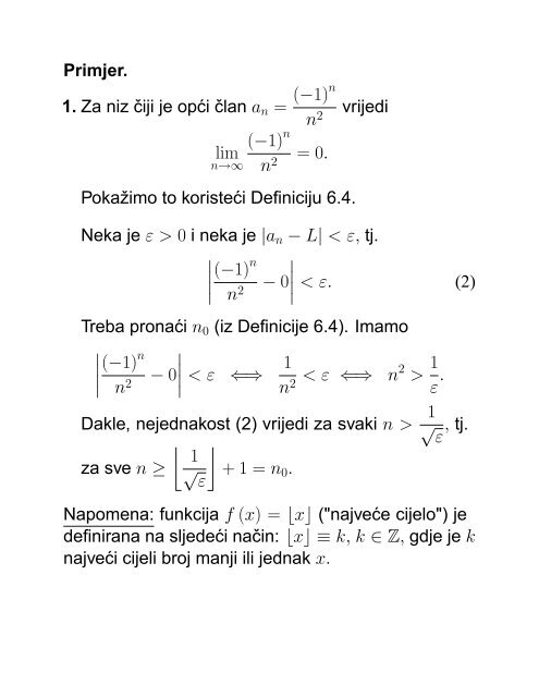 MATEMATIKA 1 Senka Banic PREDAVANJA (grupa G1): utorak i ...