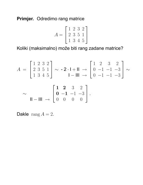 MATEMATIKA 1 Senka Banic PREDAVANJA (grupa G1): utorak i ...