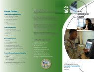 Army Comptroller Course (ACC)