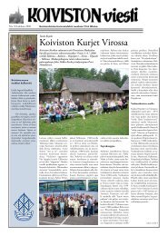 2008 10. - Suomen Koivisto seura ry