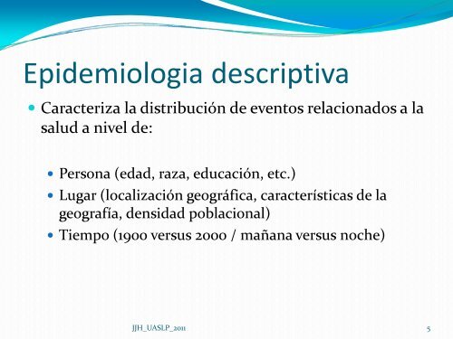 Epidemiologia Descriptiva - eVirtual UASLP