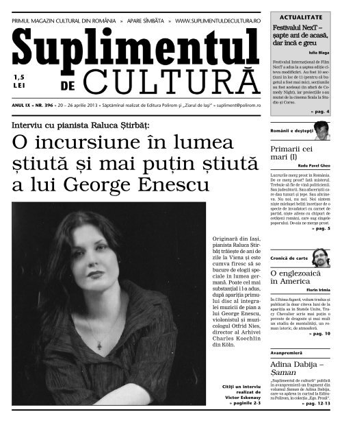 Descarca PDF - Suplimentul de Cultura