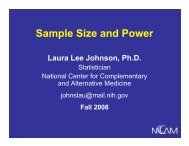 Sample Size and Power