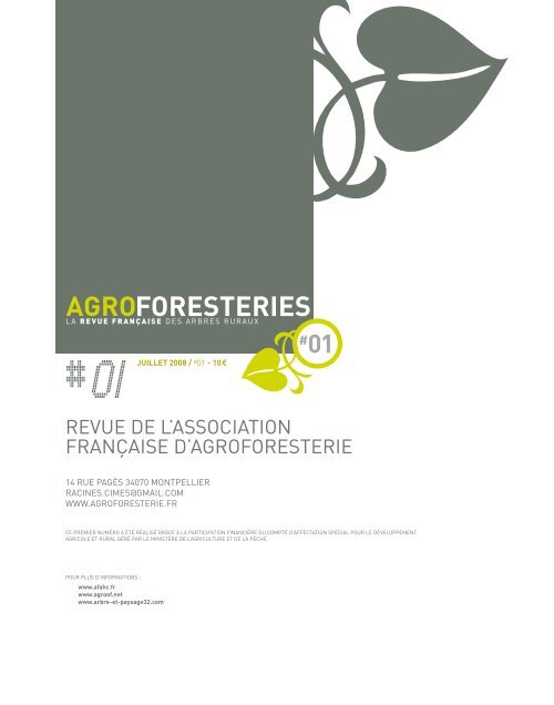 Agroforesteries n° 1 - AFAF-Association Française d'agroforesterie