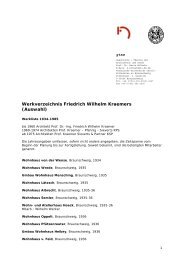 Werkverzeichnis Friedrich Wilhelm Kraemers (Auswahl) - M:AI
