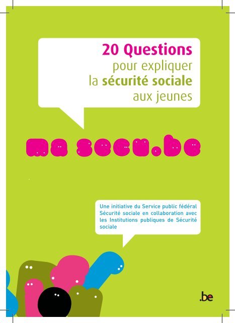 20 Questions pour expliquer la sécurité sociale aux jeunes - Belgium