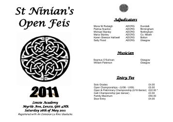 St Ninian's Open Feis view - David Smith School of Irish Dancing