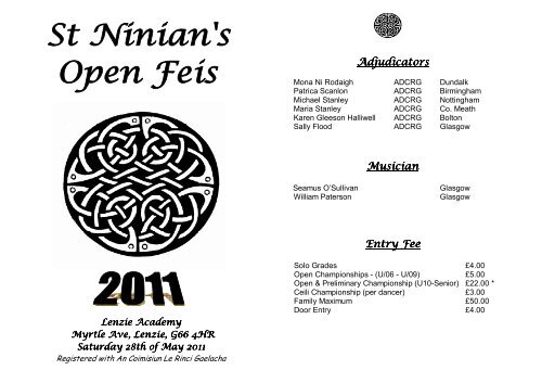 St Ninian's Open Feis view - David Smith School of Irish Dancing