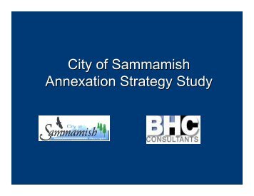 Annexation Strategy Power Point - City Of Sammamish