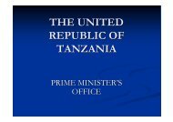 THE UNITED REPUBLIC OF TANZANIA