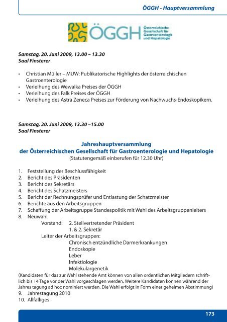 Programm ÖGC-ÖGGH 2009 - 54. Österreichischer ...