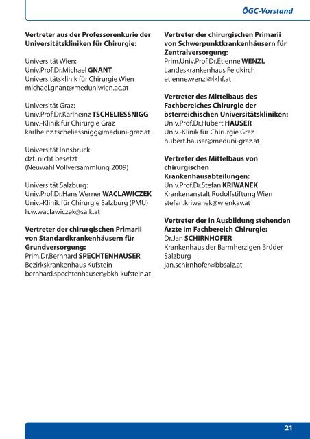 Programm ÖGC-ÖGGH 2009 - 54. Österreichischer ...