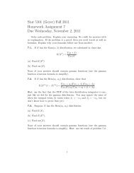Stat 5101 (Geyer) Fall 2011 Homework Assignment 7 Due ...