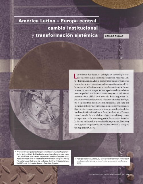 América Latina y Europa central - revista de comercio exterior