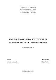 umetne snovi pri pouku tehnike in tehnologije v 9-letni osnovni Å¡oli