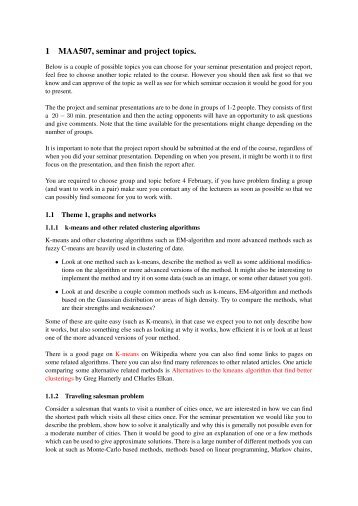 Seminar topics (pdf 120 kB)