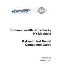 Commonwealth of Kentucky KY Medicaid KyHealth ... - Kymmis.com