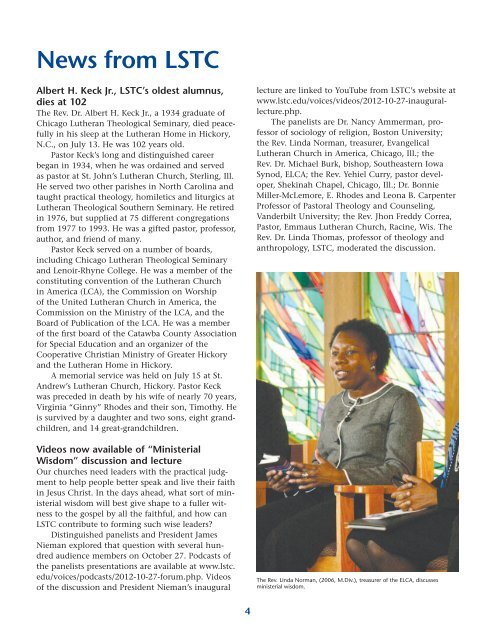 Download the magazine here - Lutheran School of Theology at ...