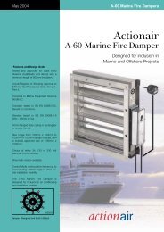 A-60 Marine Fire Damper - Actionair