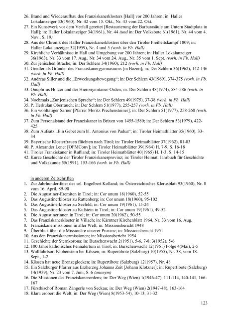 Schriftsteller der Tiroler Franziskanerprovinz - Index of