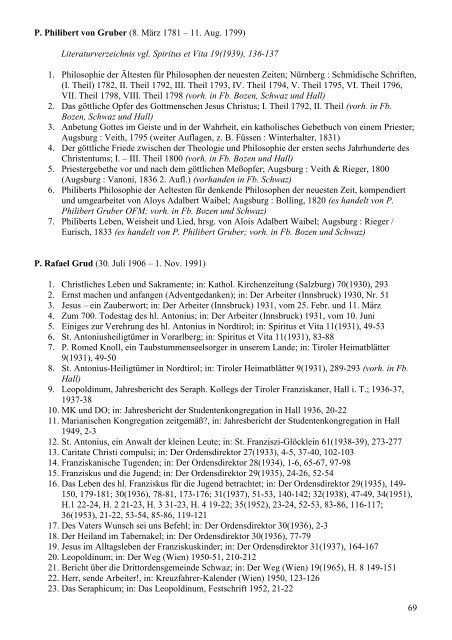 Schriftsteller der Tiroler Franziskanerprovinz - Index of