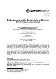 Die Zusammenarbeit im Bereich Justiz und Inneres - Renner-Institut