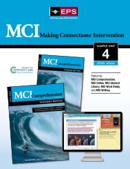 MCI Aqua - School SpecialtyâLiteracy and Intervention